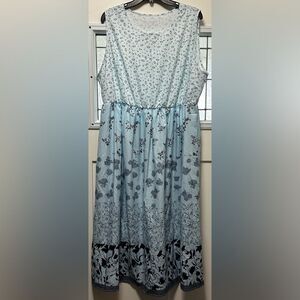 Woman’s SHEIN Midi Dress Floral Light Blue (734)